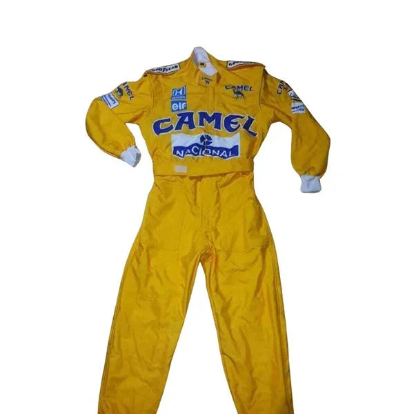 1987 Ayrton Senna F1 Racing Suit – Lotus Replica Edition