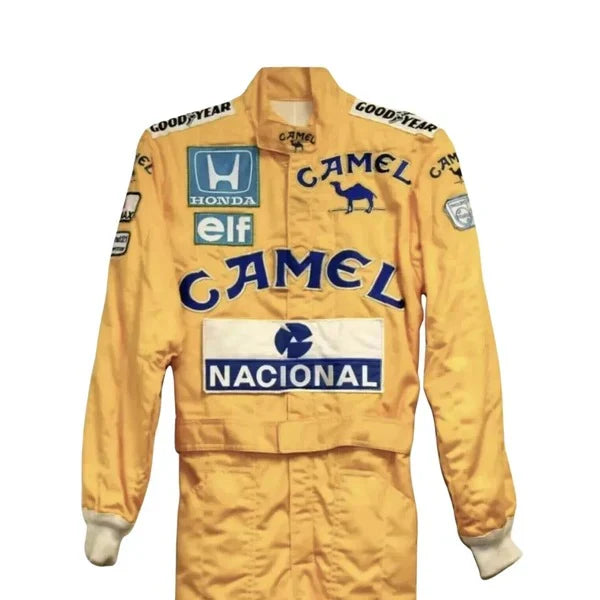 1987 Ayrton Senna F1 Racing Suit – Lotus Replica Edition