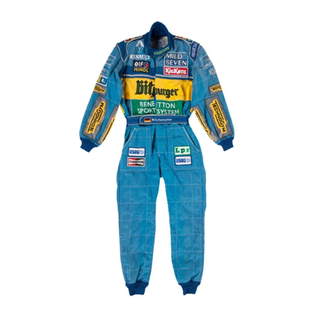 1995 Michael Schumacher Benetton Bitburger F1 Racing Suit Replica