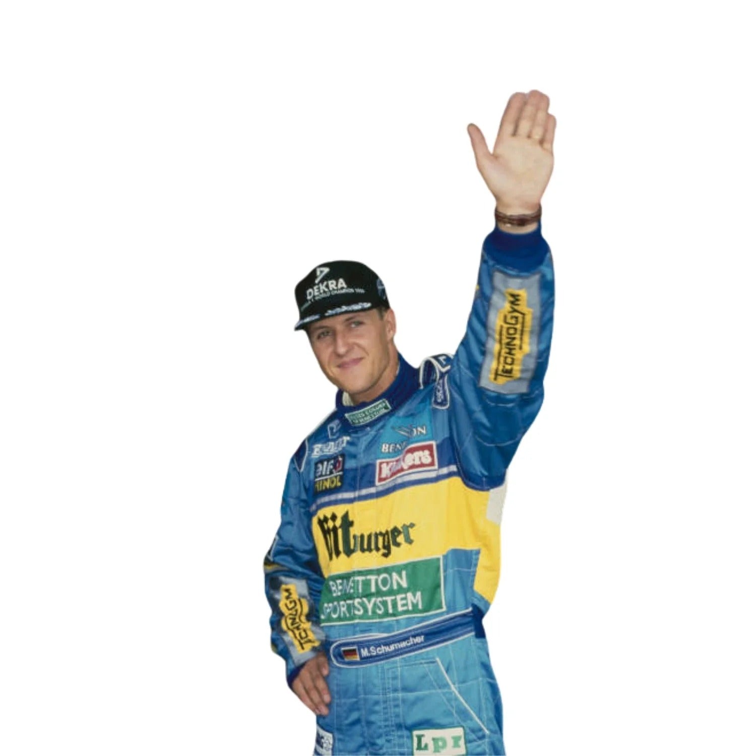 1995 Michael Schumacher Benetton Bitburger F1 Racing Suit Replica