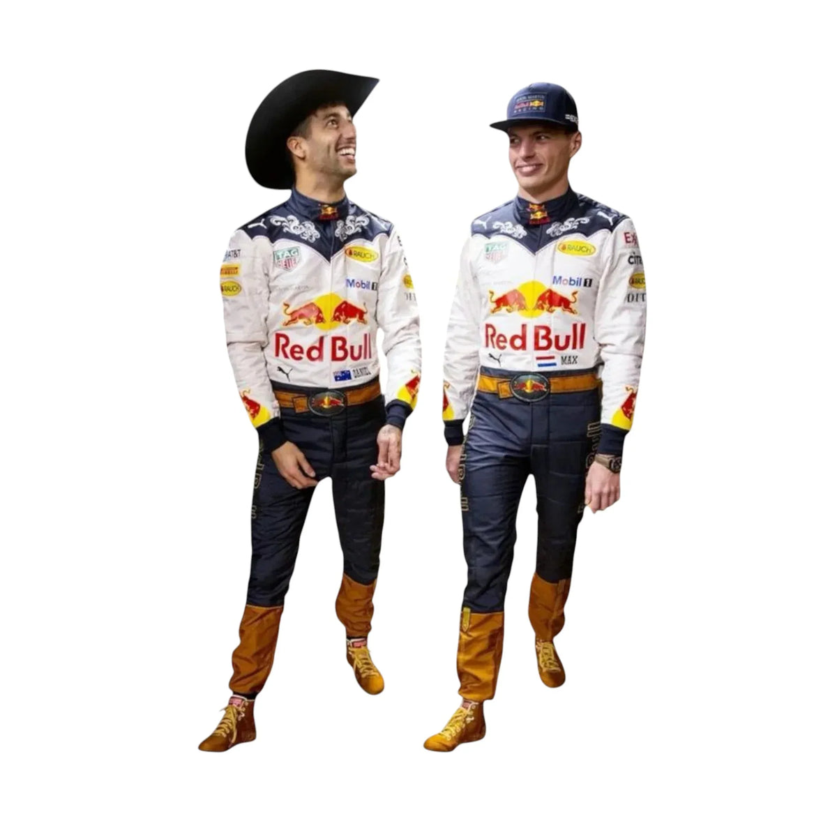 2018 Max Verstappen Special Edition Red Bull Cowboy Racing Suit