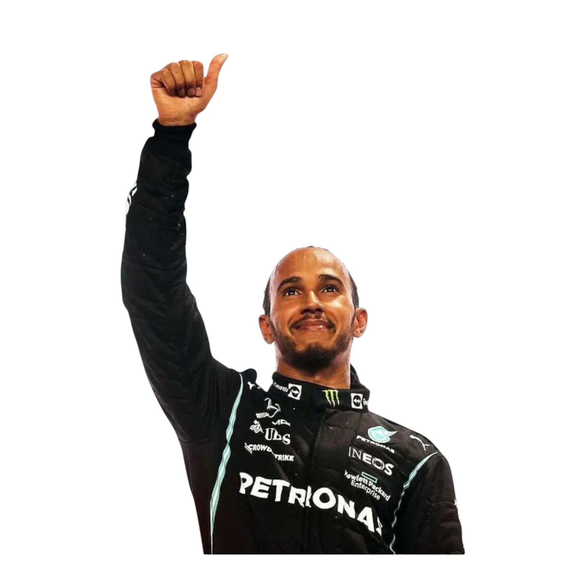 2020 F1 Champion-Inspired Black/Teal Motorsport Race Suit (Hamilton Style)
