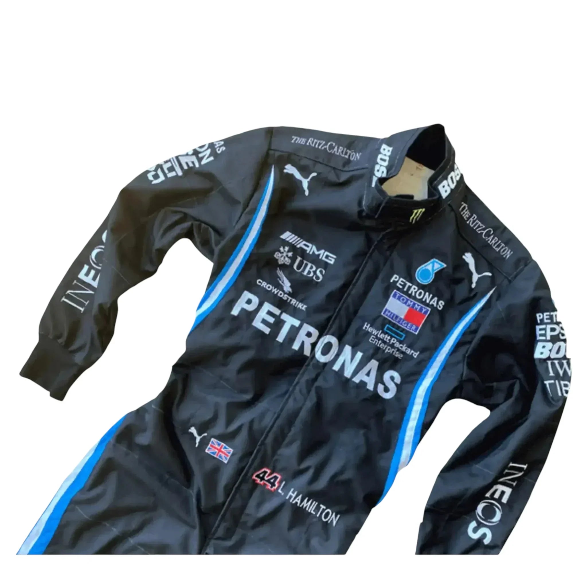 2021 Lewis Hamilton Mercedes F1 Embroidery Racing Suit