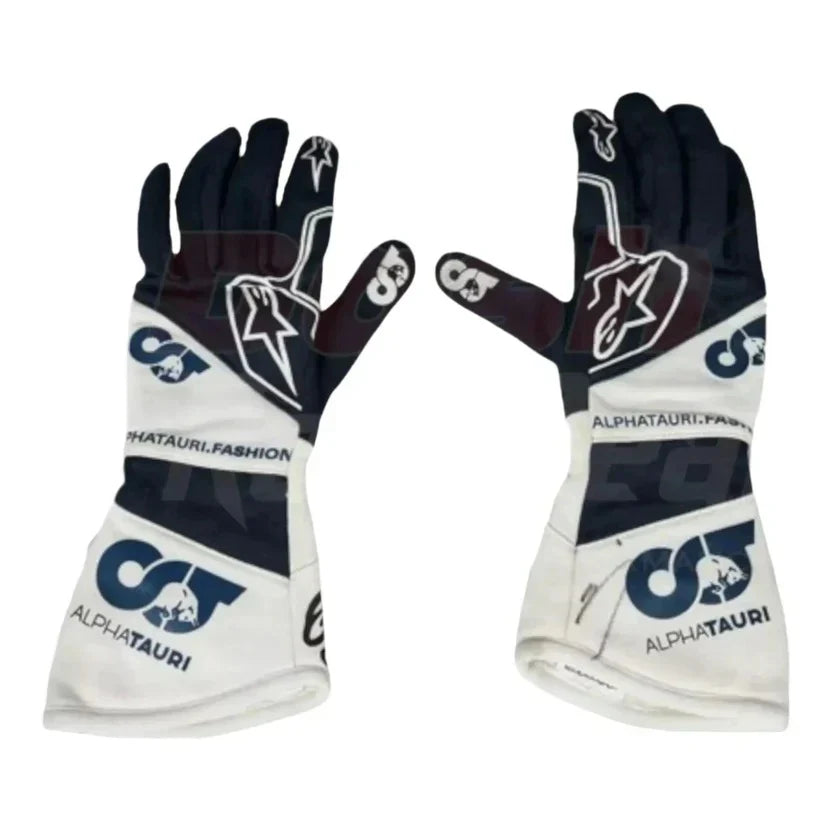 2021 Pierre Gasly AlphaTauri F1 Race Gloves Replica