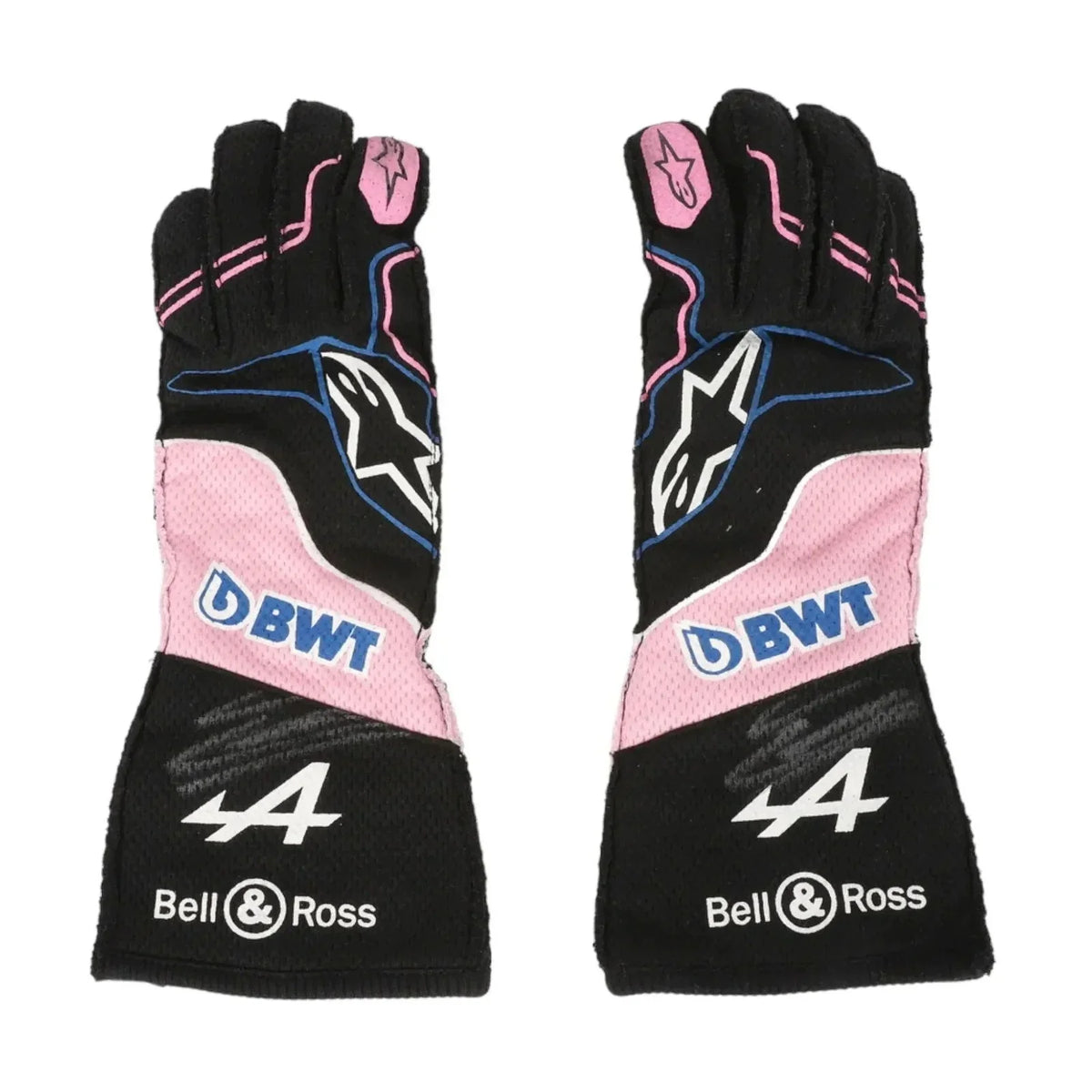 2023 Esteban Ocon Miami GP Weekend Worn Race Gloves