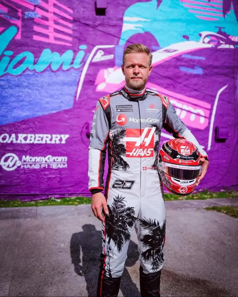 2023 Kevin Magnussen Haas F1 Race Suit Miami GP Edition
