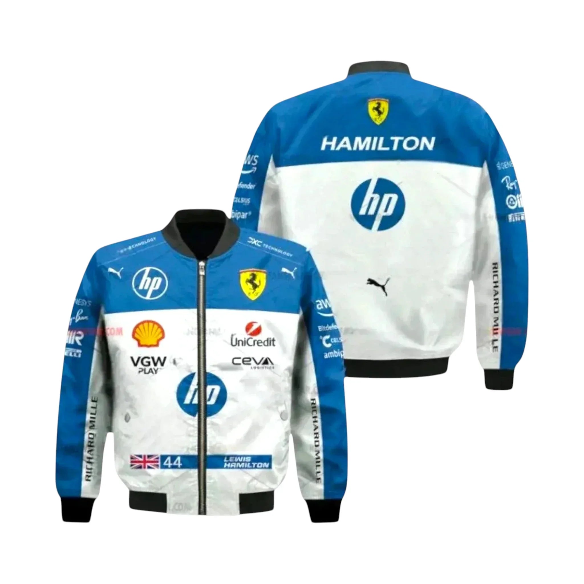2025 Lewis Hamilton Ferrari HP F1 Vintage Jacket