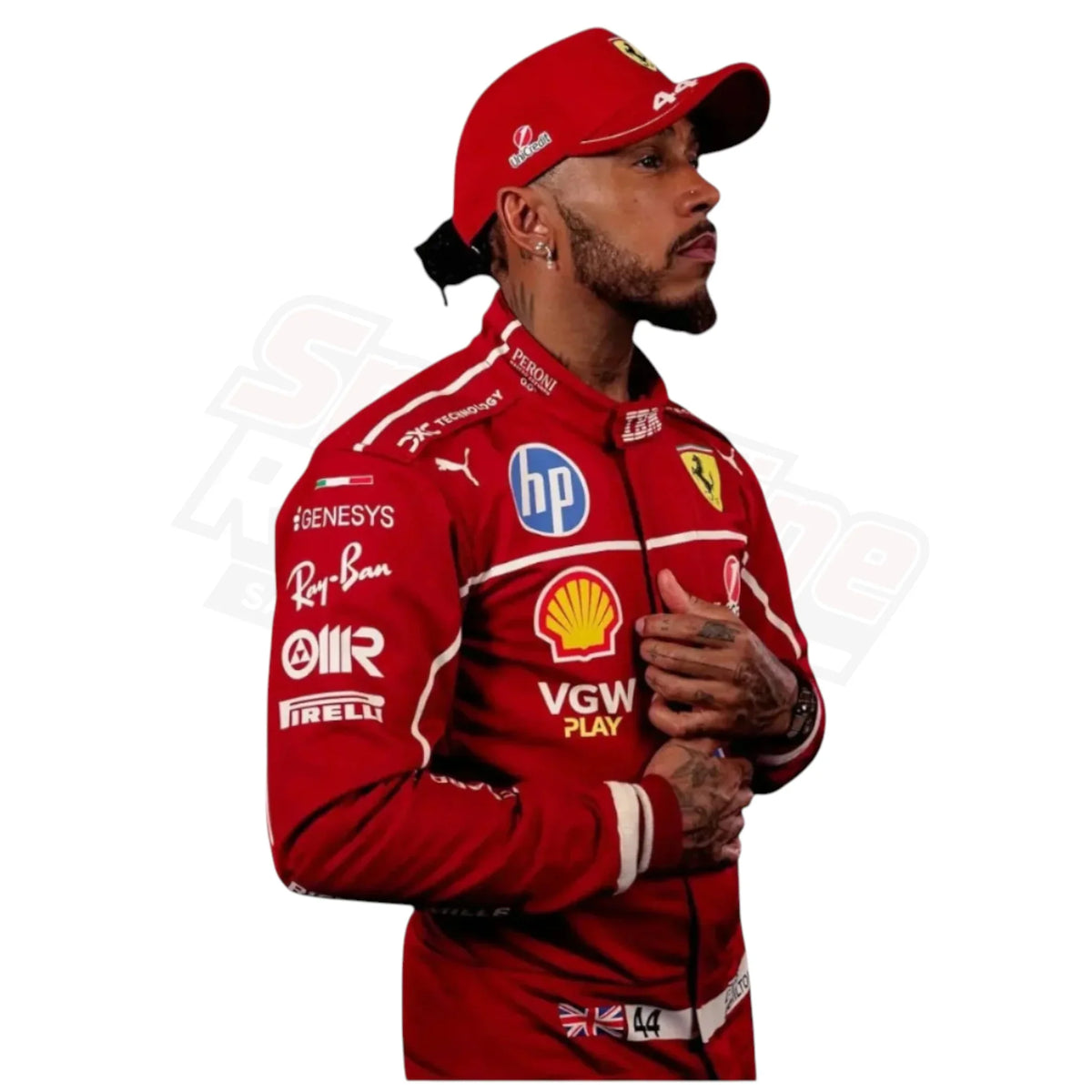 2025 Lewis Hamilton Scuderia Ferrari HP F1 Race Suit | Puma Replica