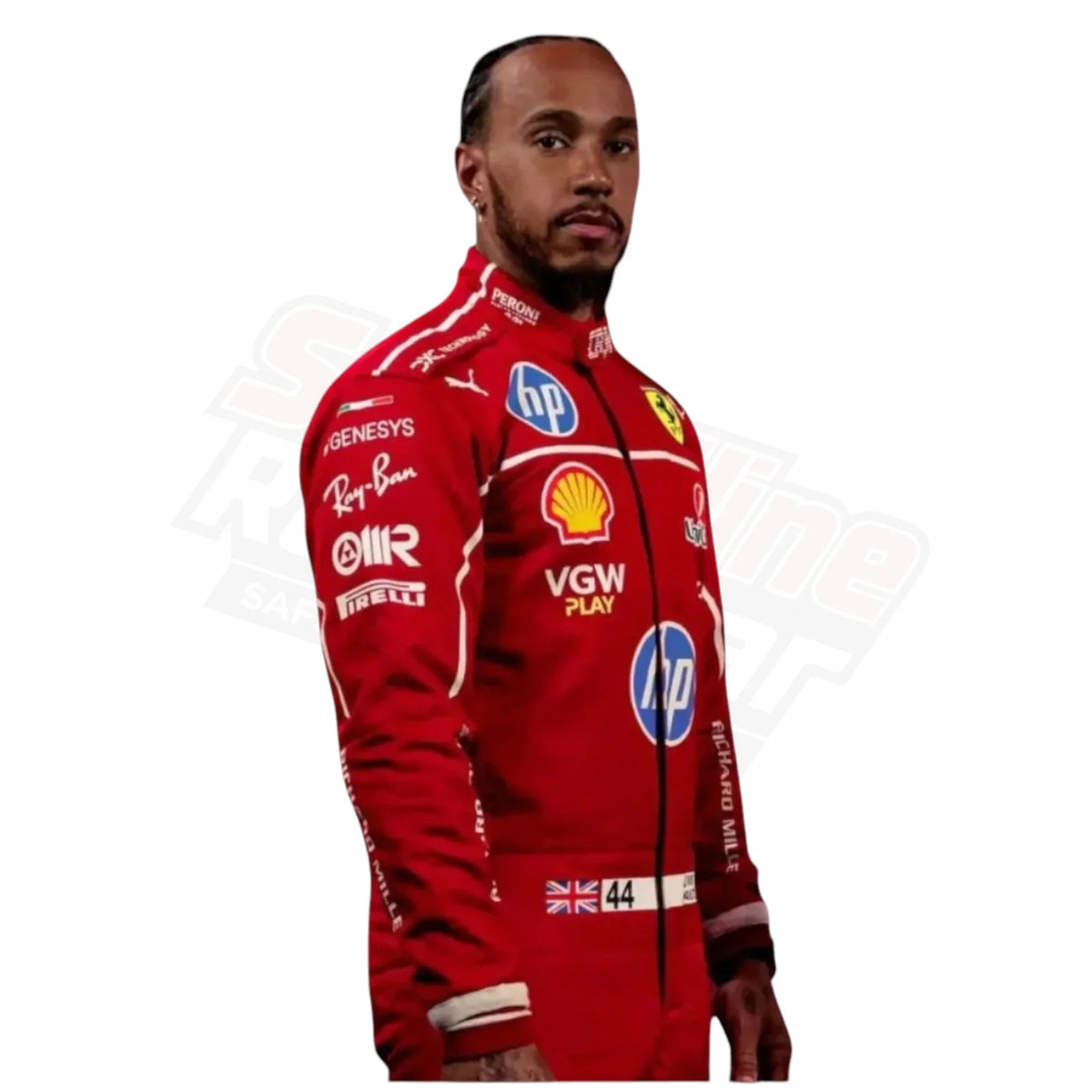 2025 Lewis Hamilton Scuderia Ferrari HP F1 Race Suit | Puma Replica