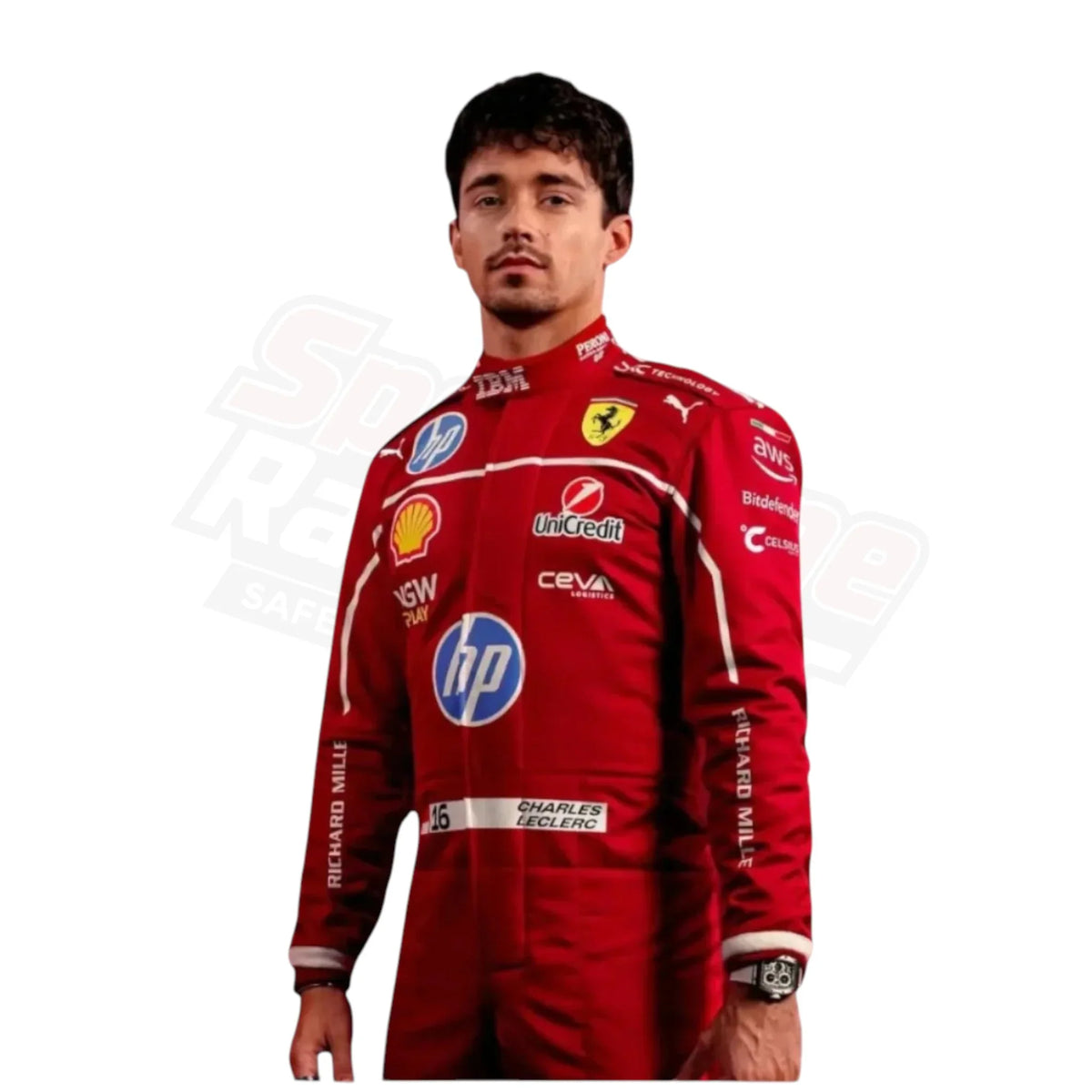 2025 Lewis Hamilton Scuderia Ferrari HP F1 Race Suit | Puma Replica