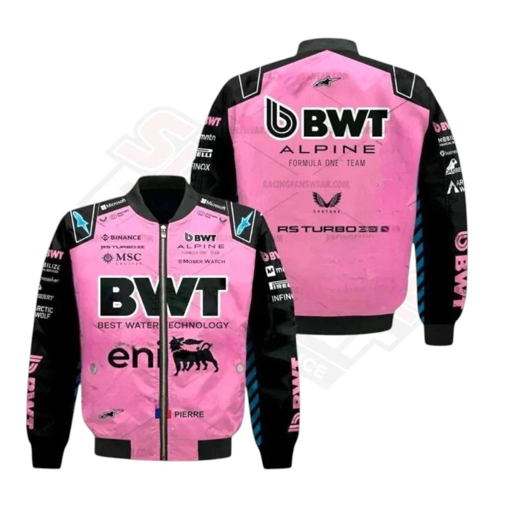 2025 Pierre Gasly BWT Alpine F1 Bomber Jacket – Team Edition Motorsport Wear