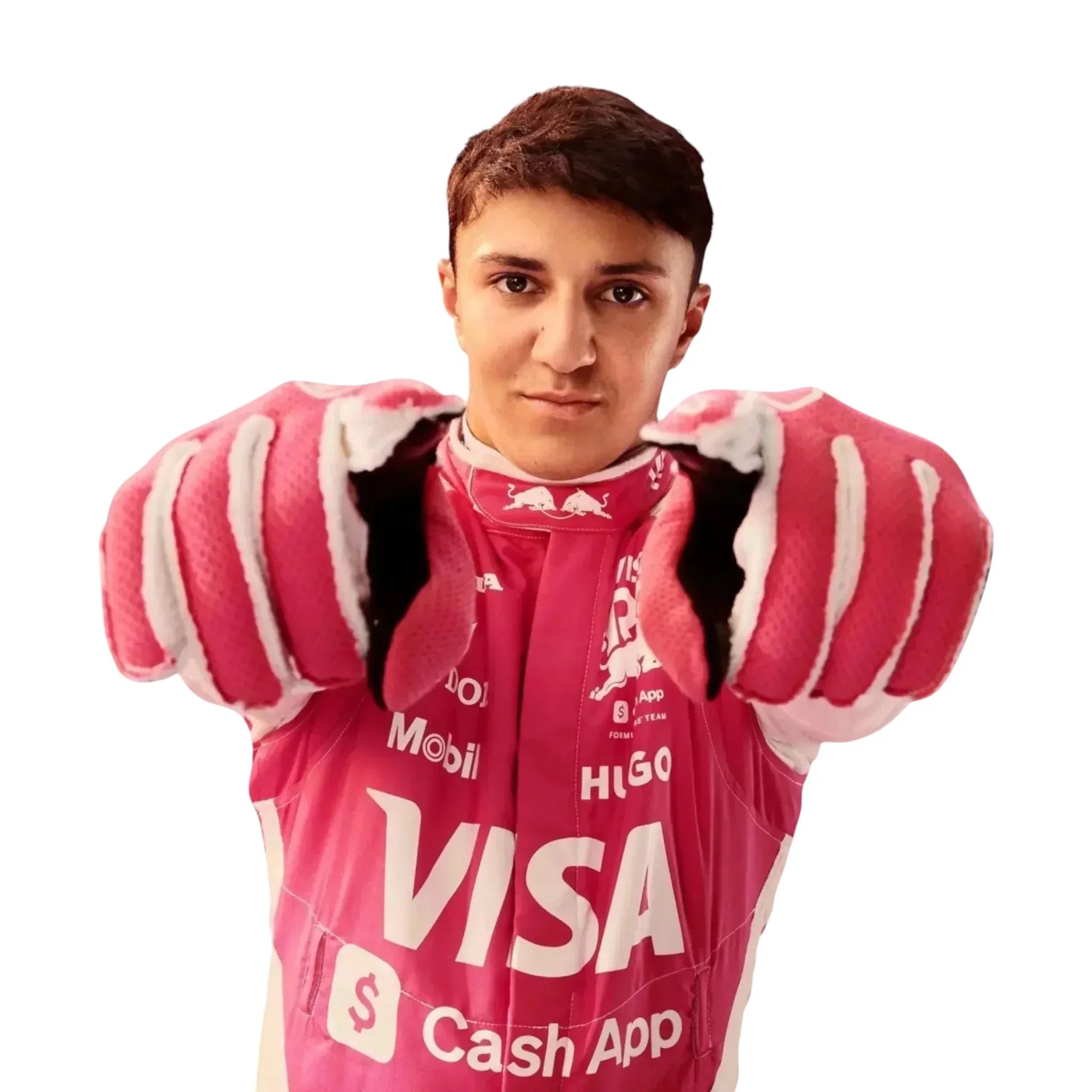 2025 Racing Bulls Miami GP Pink & White F1 Race Suit