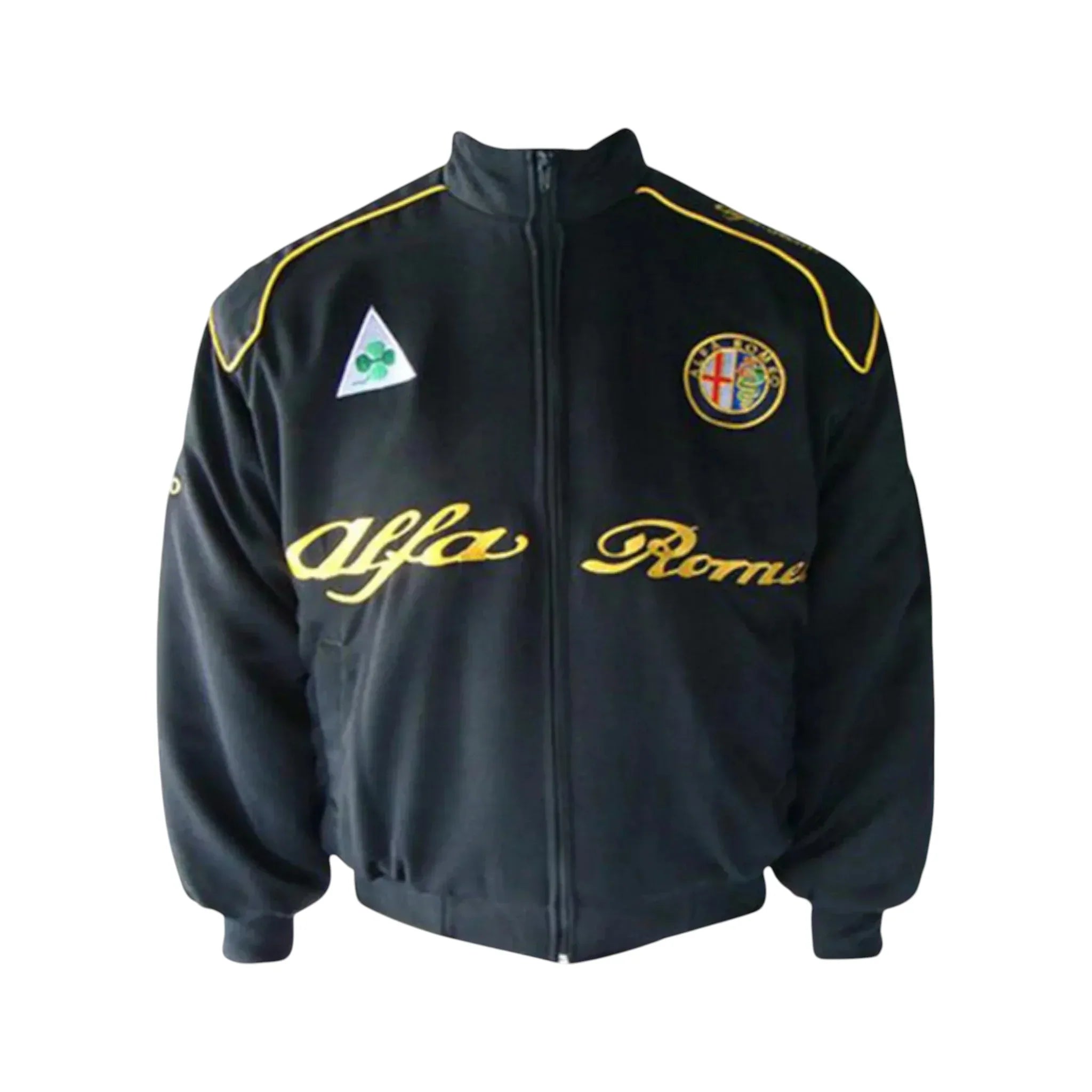Alfa Romeo Black Vintage Racing Jacket – Classic Motorsport Style