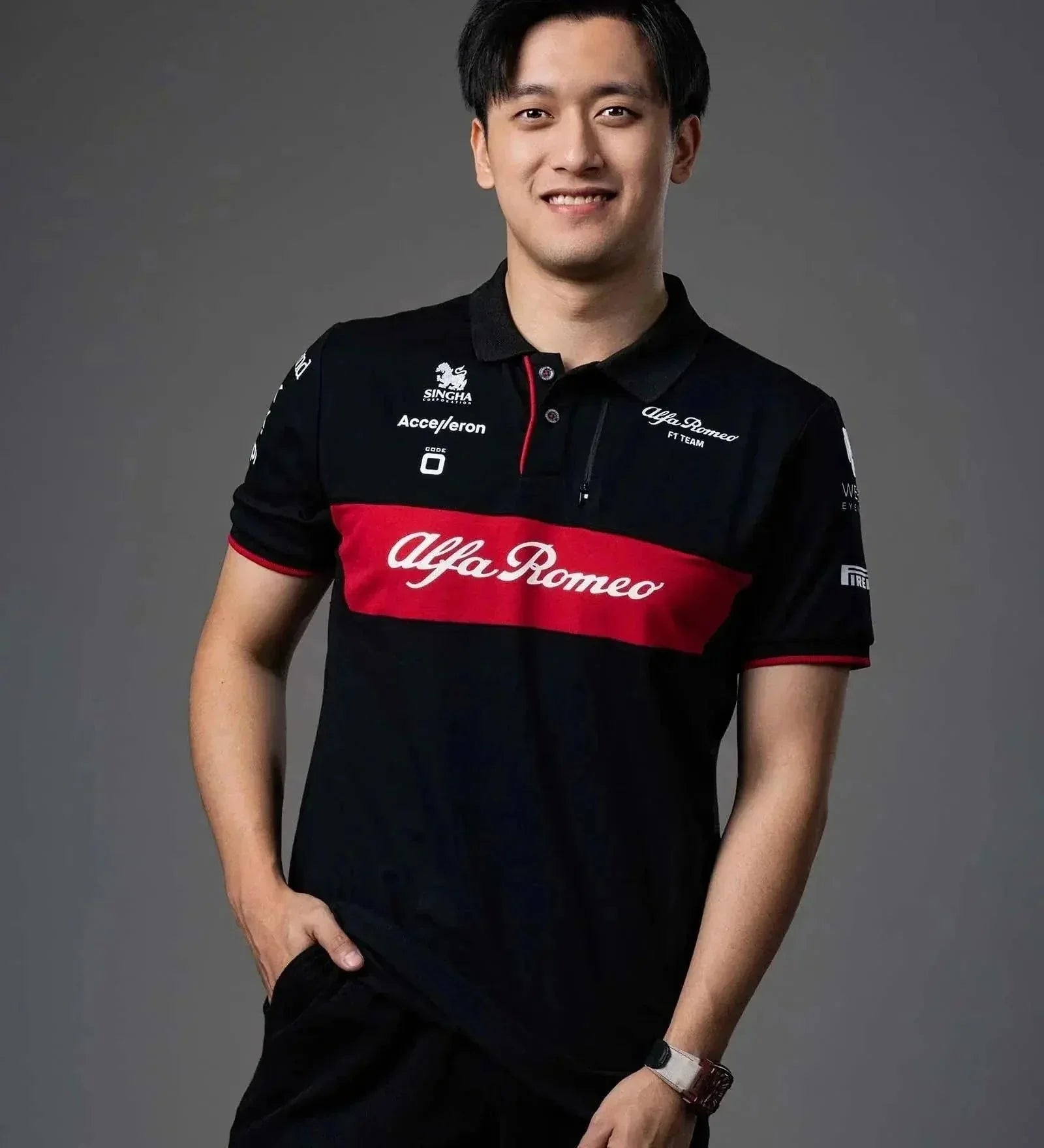 Alfa Romeo Men's Motorsport Polo Shirt Racing Edition