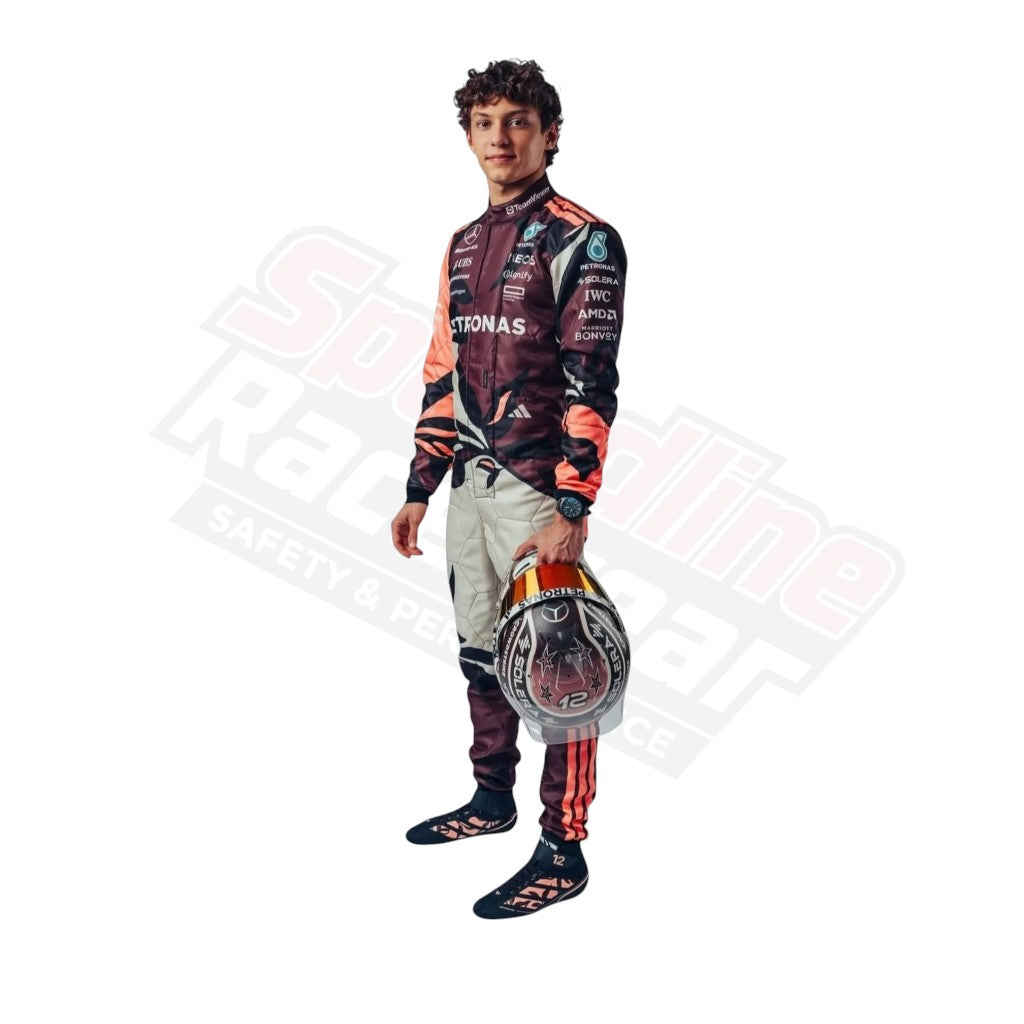 2025 Andrea Kimi Antonelli Mercedes F1 Miami GP Race Suit | Elite Motorsport Edition