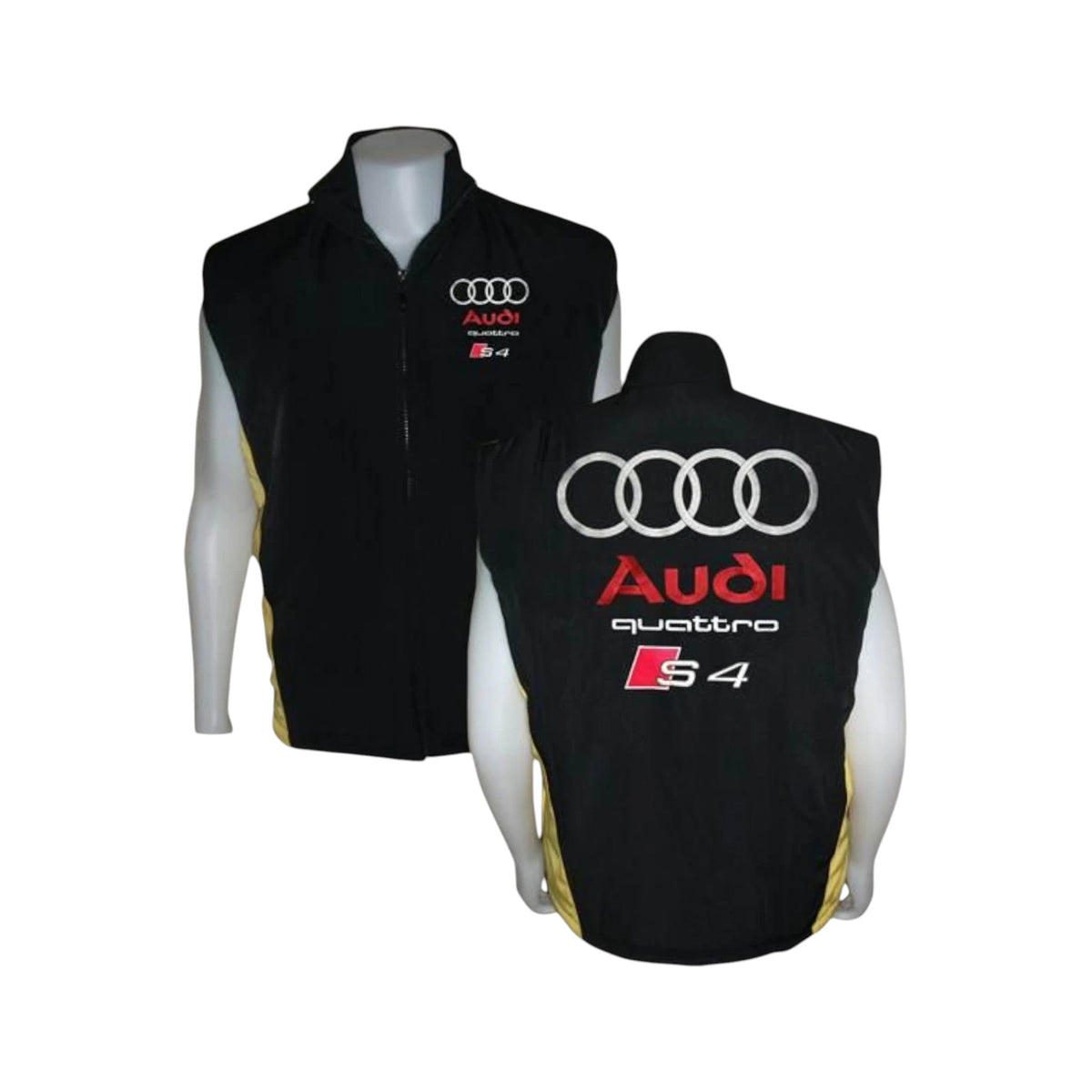 Audi Quattro S4 Black & Yellow Racing Vest – Motorsport Edition