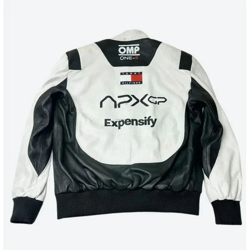 Brad Pitt F1 Black and White Racer Softshell Printed Jacket