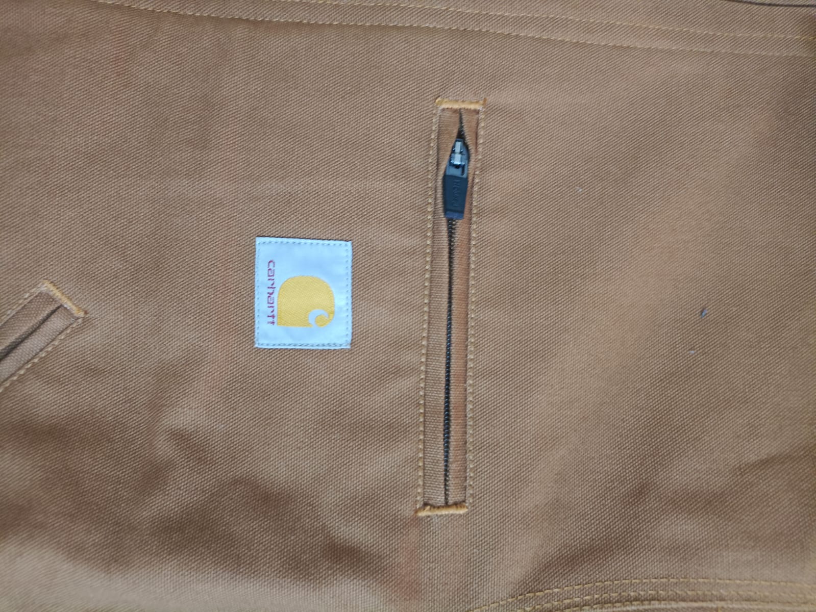 Carhartt Detroit Style Brown Duck Canvas Work Jacket with Corduroy Collar