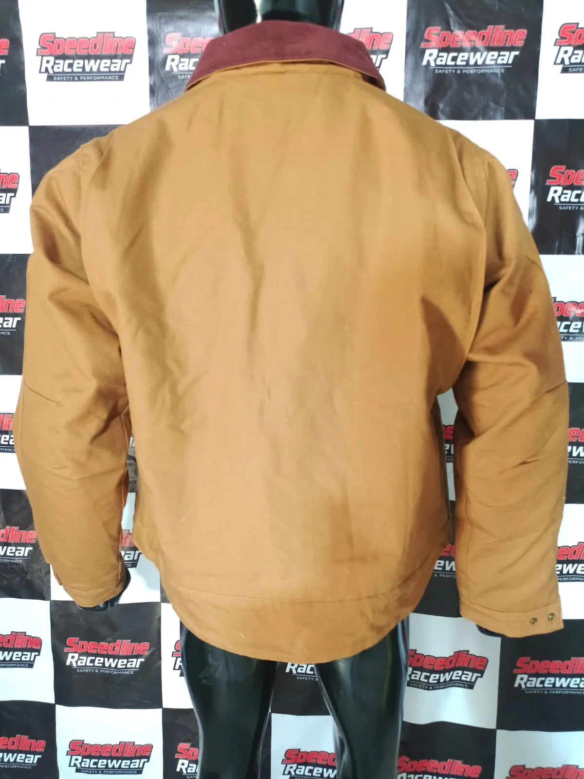 Carhartt Detroit Style Brown Duck Canvas Work Jacket with Corduroy Collar