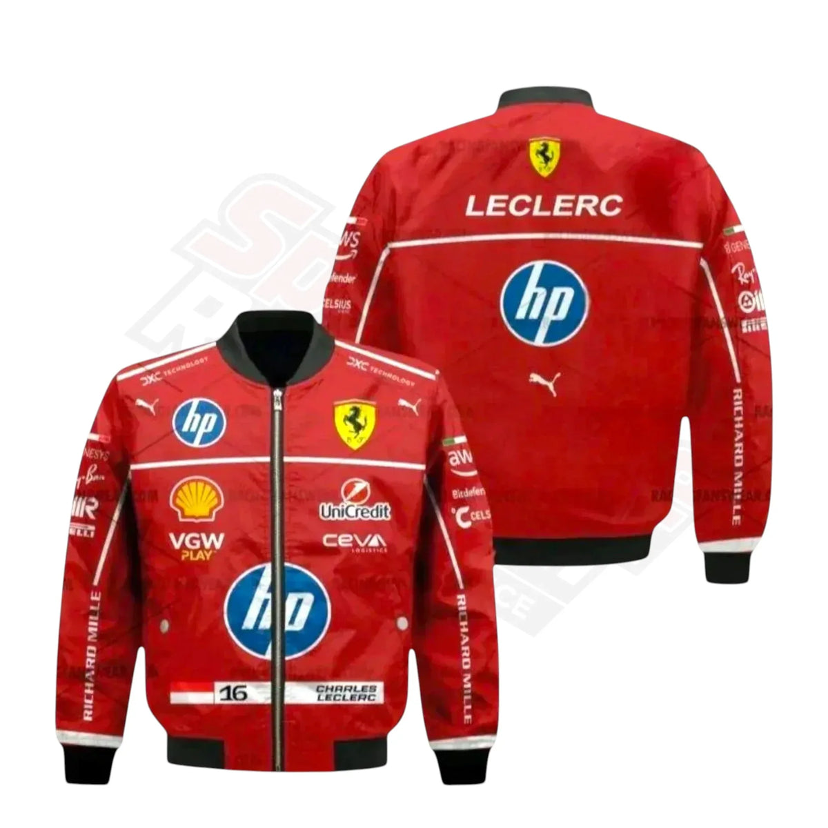 Charles Leclerc 2025 Team Ferrari HP F1 Vintage Jacket