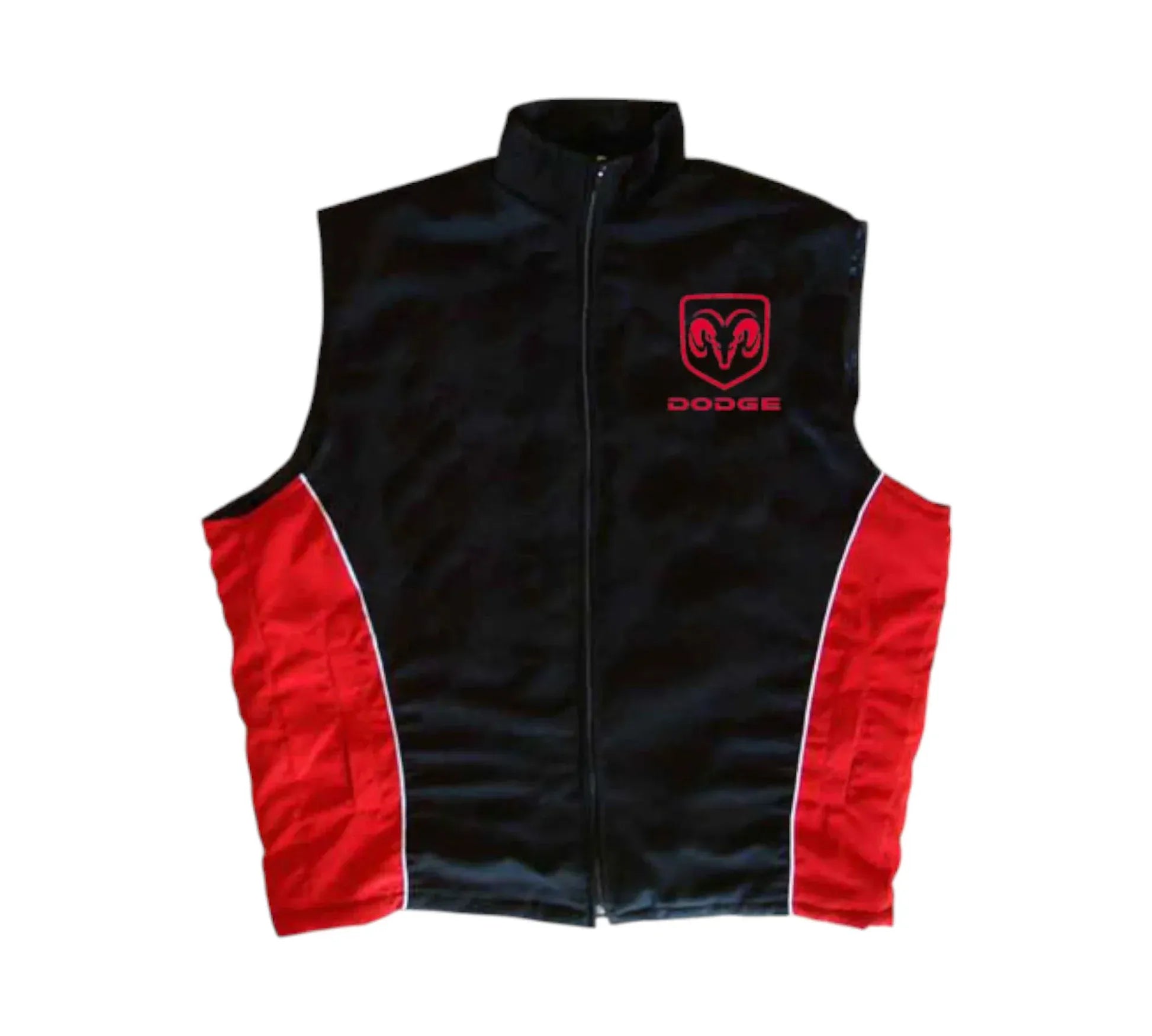 Dodge Black Red Vintage Racing Vest Streetwear