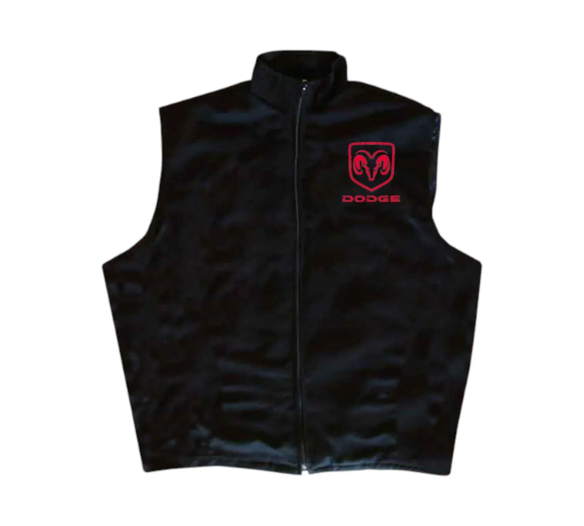 Dodge Black Vintage Racing Vest Muscle Car Style
