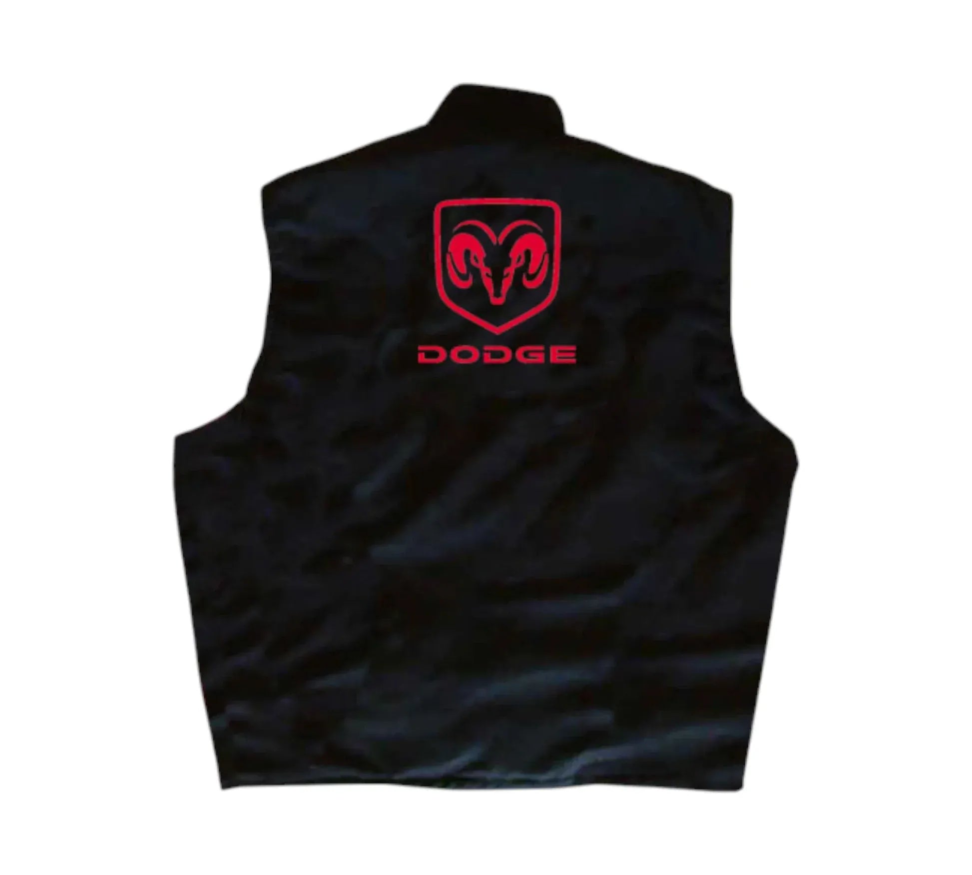 Dodge Black Vintage Racing Vest Muscle Car Style
