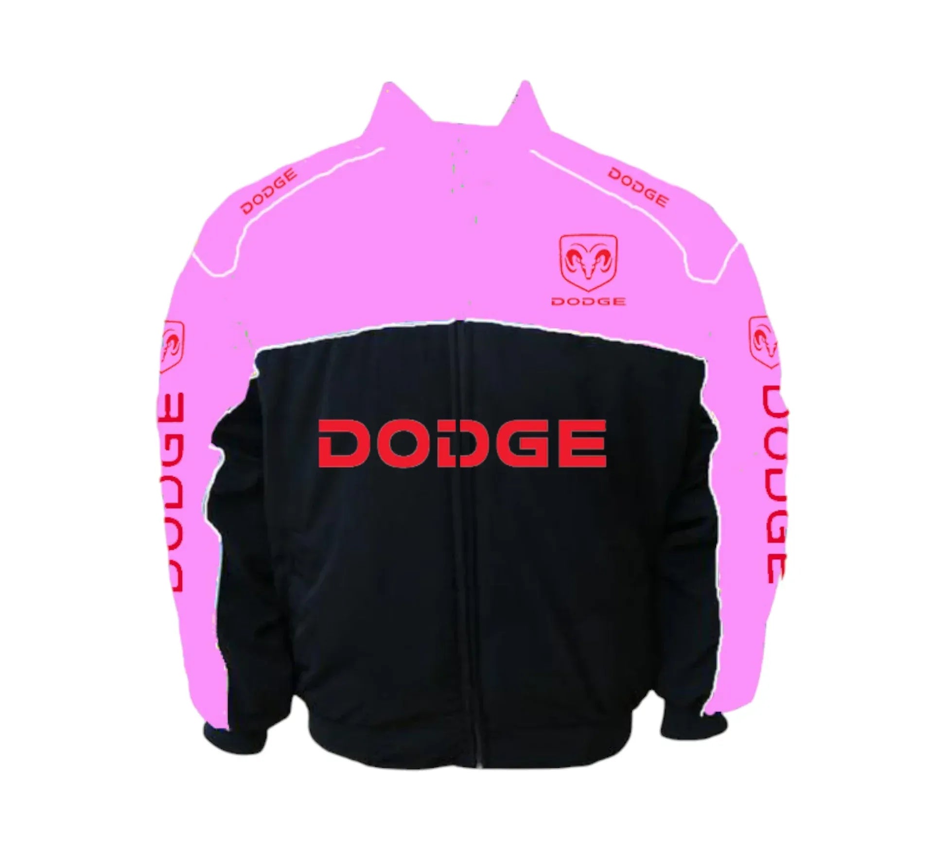 Dodge Pink & Black Vintage Racing Jacket Motorsport Style