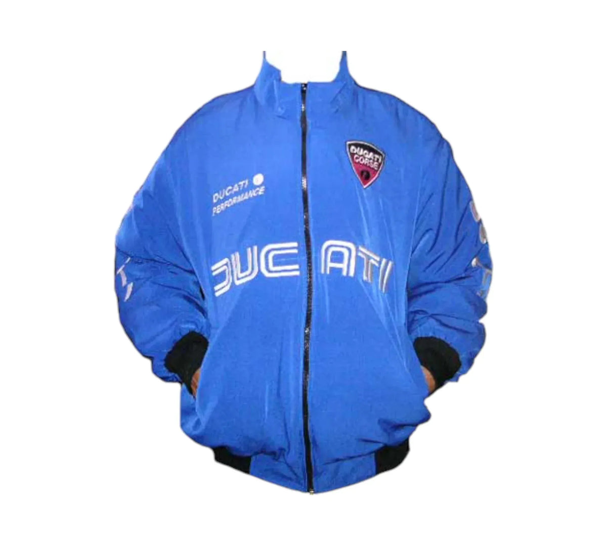 Ducati Corse Royal Blue Motorcycle Racing Jacket