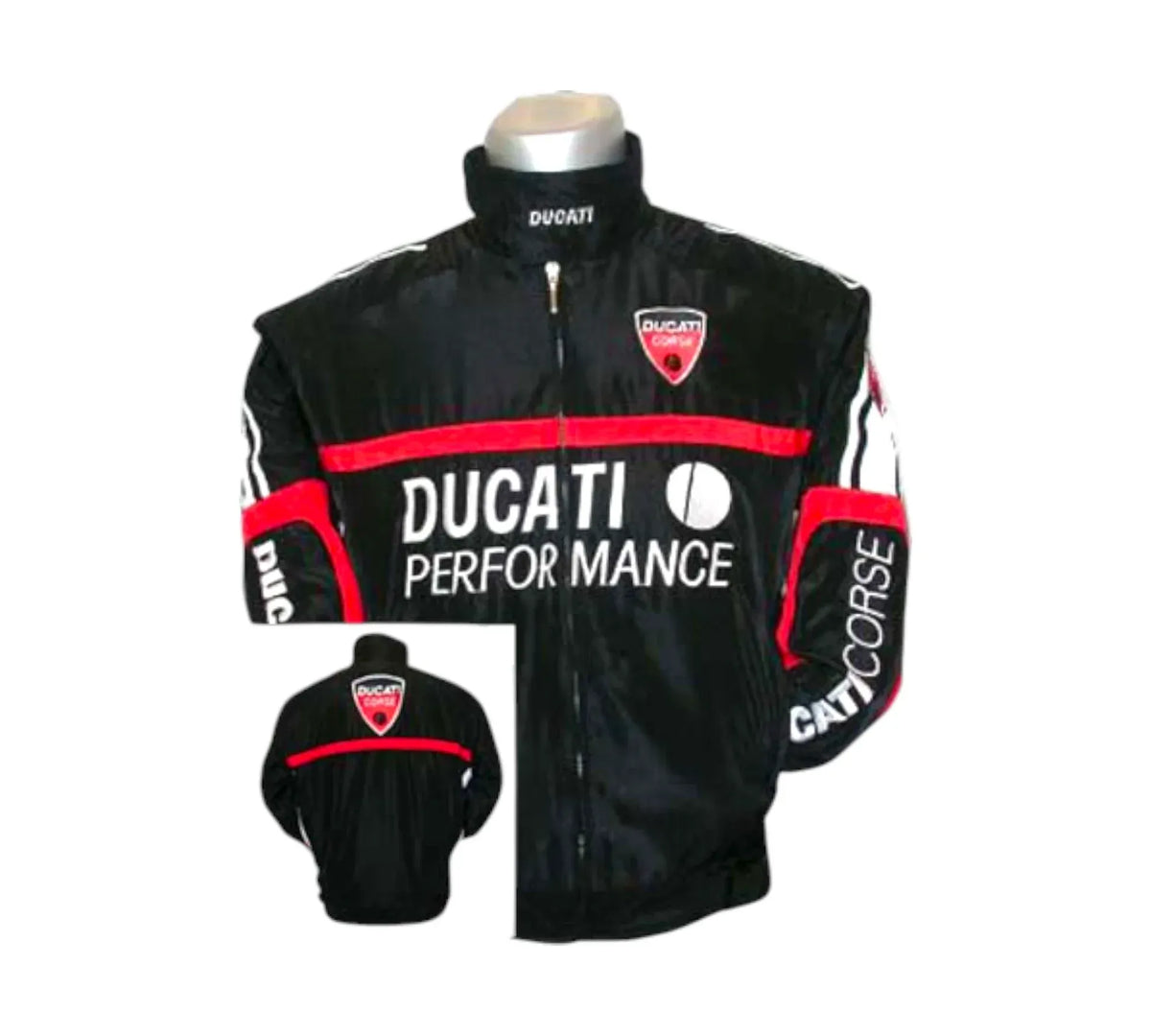Ducati Performance Black Racing Jacket Red Trim