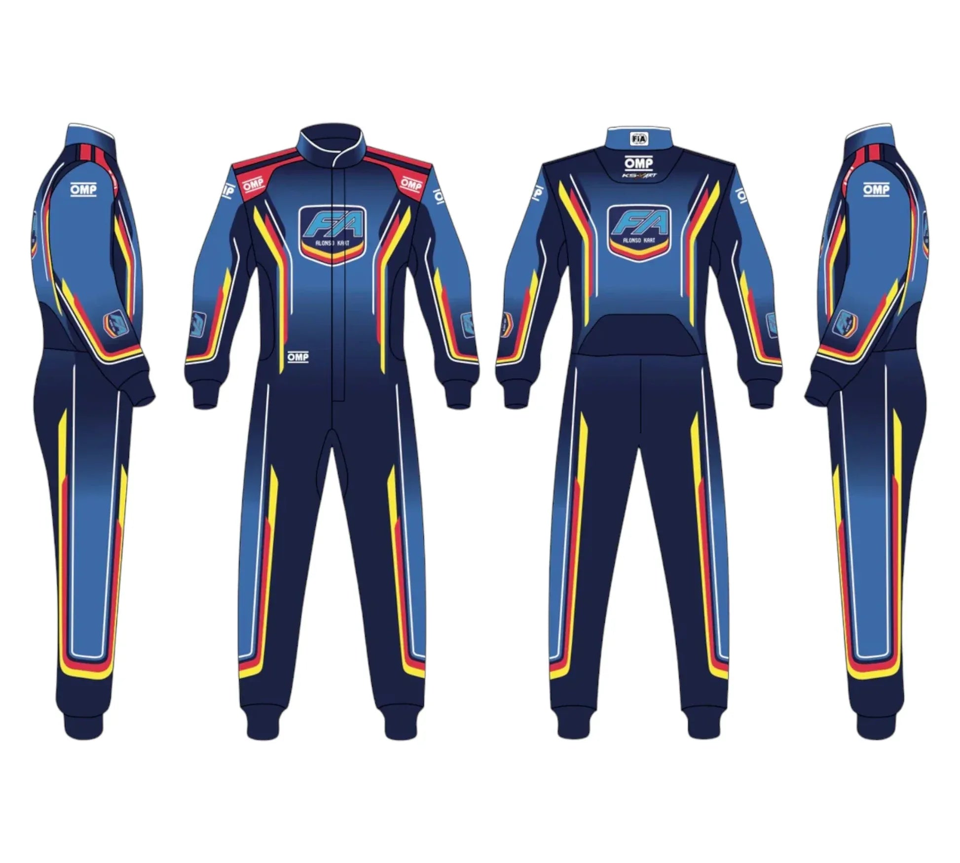 FA Karting Go Kart Racing Suit Sublimation Printed Kart Overall