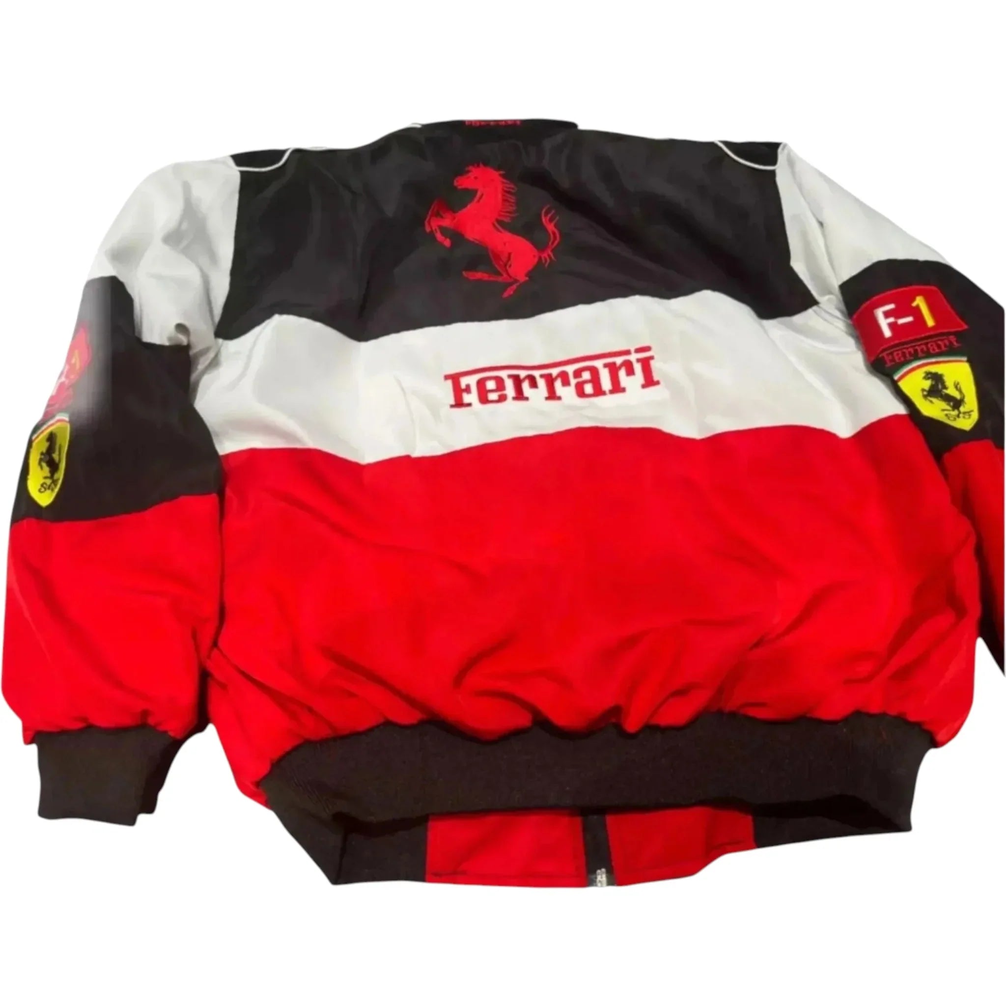 Ferrari F1 Racing Embroidered & Printed Jacket – Motorsport Streetwear Edition