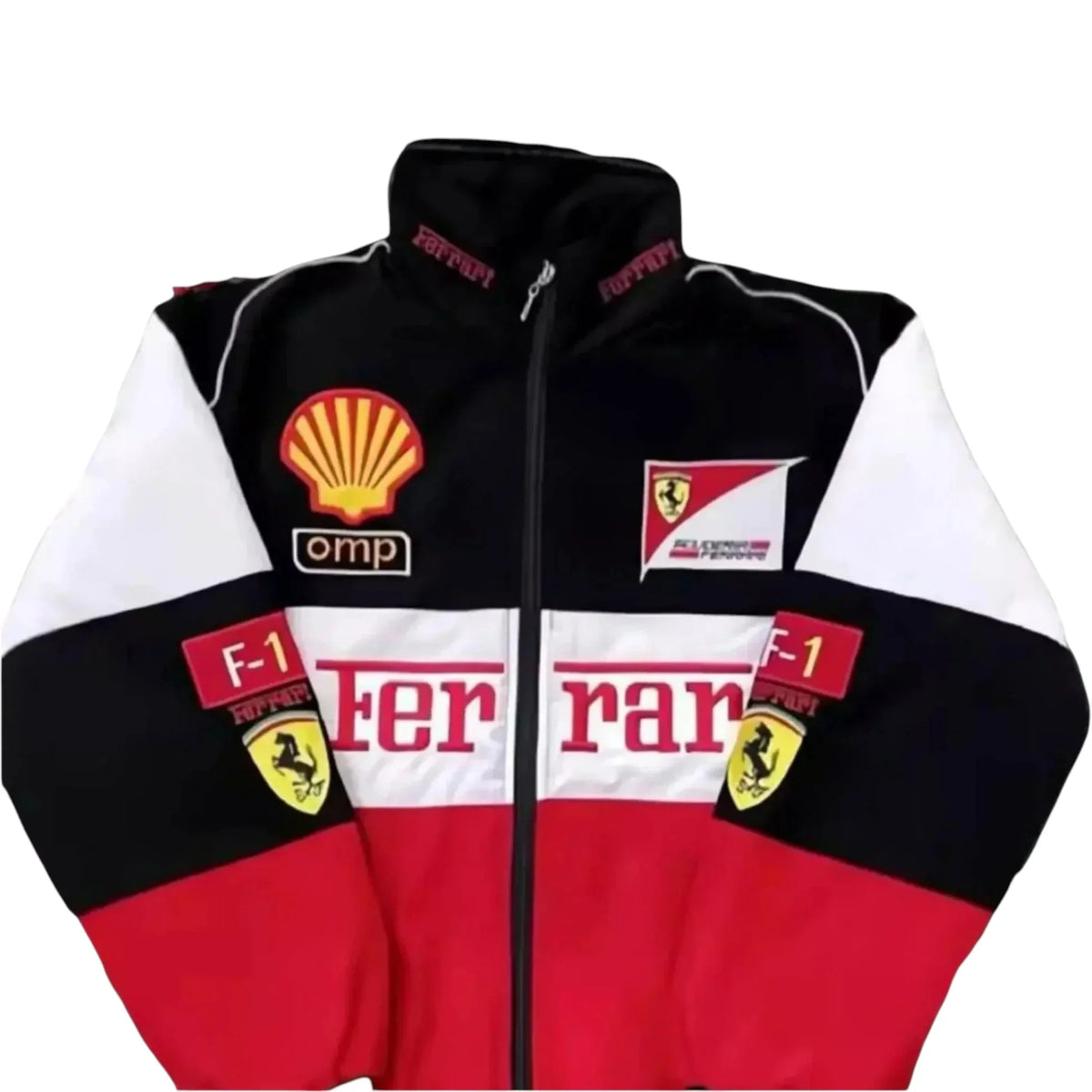 Ferrari F1 Racing Embroidered & Printed Jacket – Motorsport Streetwear Edition
