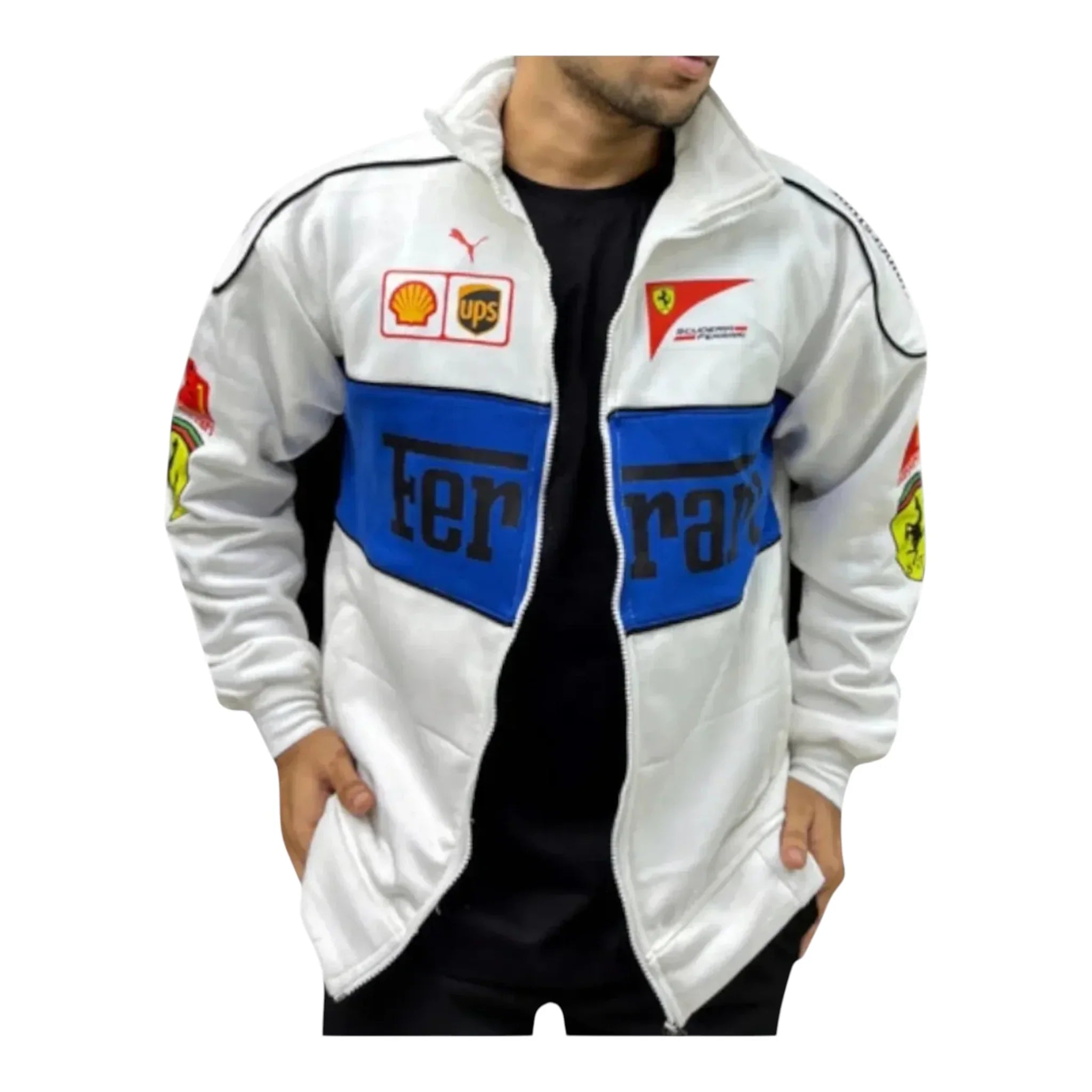 Ferrari F1 Scuderia Vintage Racing Jackets White