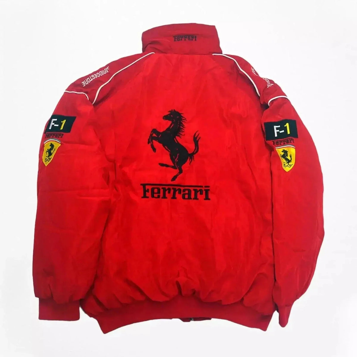 Ferrari Vintage F1 Racing Embroidered Winter Jacket – Motorsport Streetwear