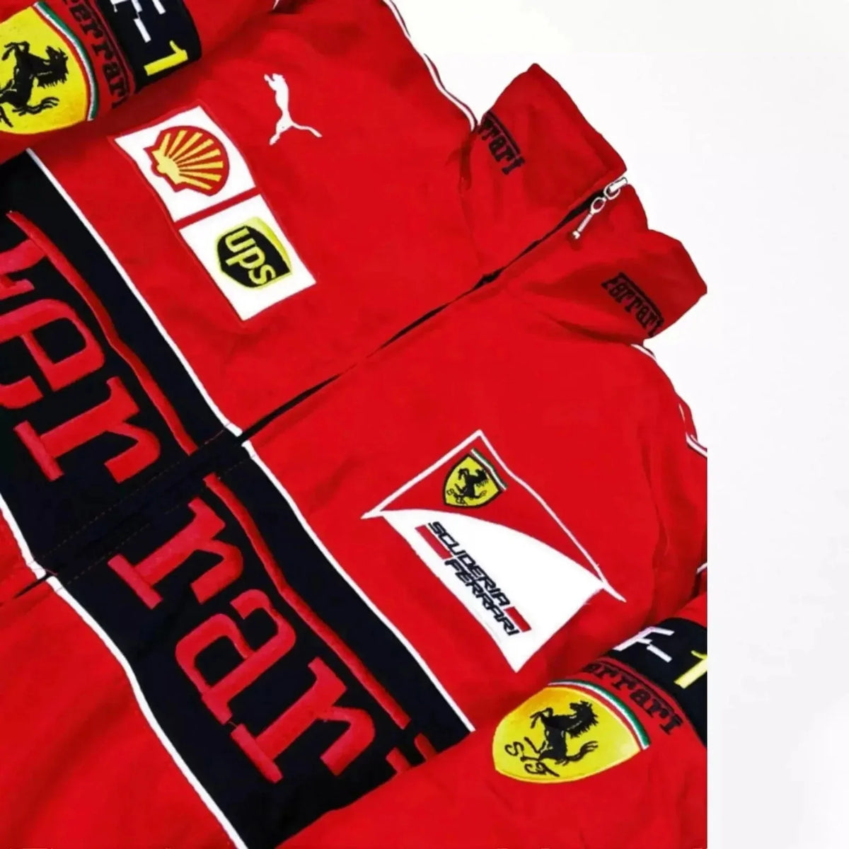 Ferrari Vintage F1 Racing Embroidered Winter Jacket – Motorsport Streetwear