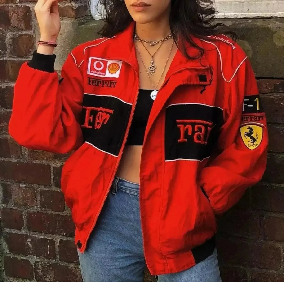 Ferrari Vintage F1 Racing Embroidered Winter Jacket – Motorsport Streetwear