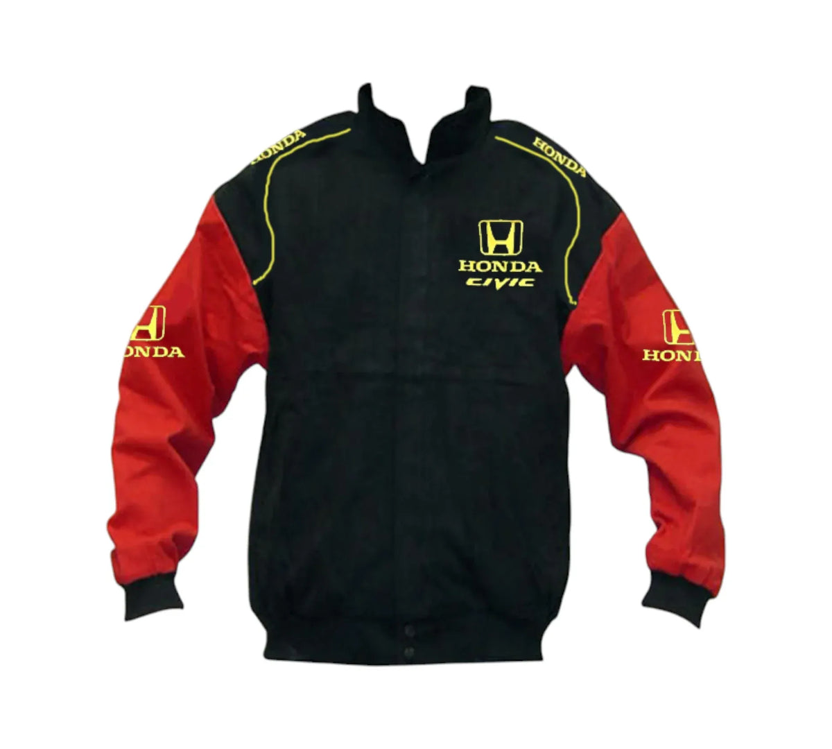 Honda Civic Racing Jacket Black & Red Vintage