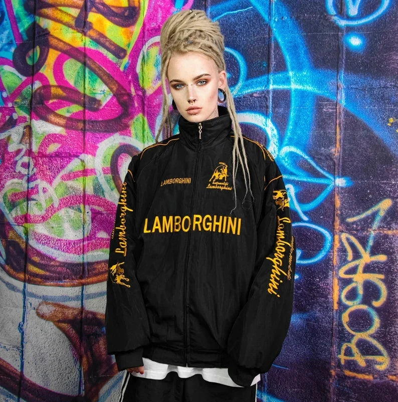 Lamborghini Vintage Racing Jacket Retro F1 Streetwear