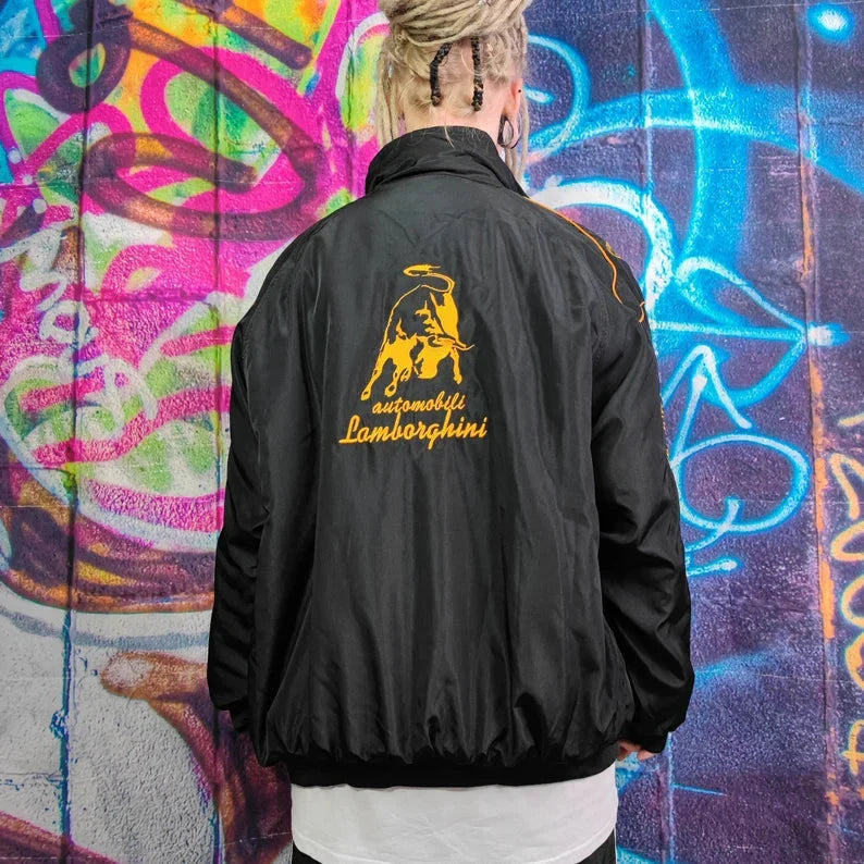 Lamborghini Vintage Racing Jacket Retro F1 Streetwear
