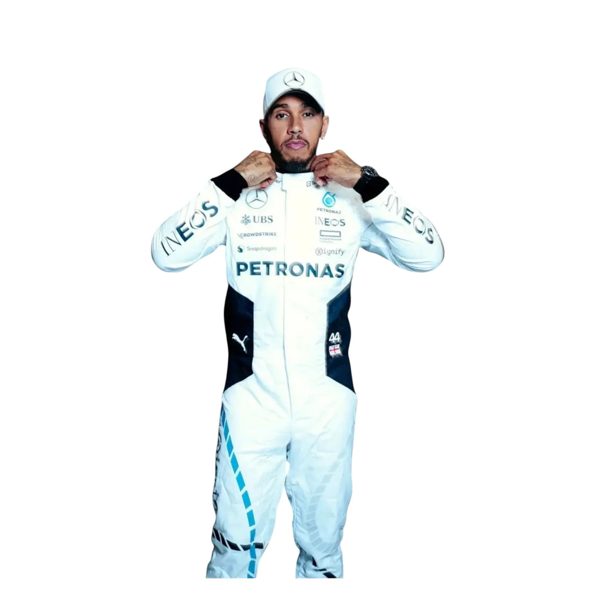 Lewis Hamilton 2024 Qatar GP White F1 Racing Suit