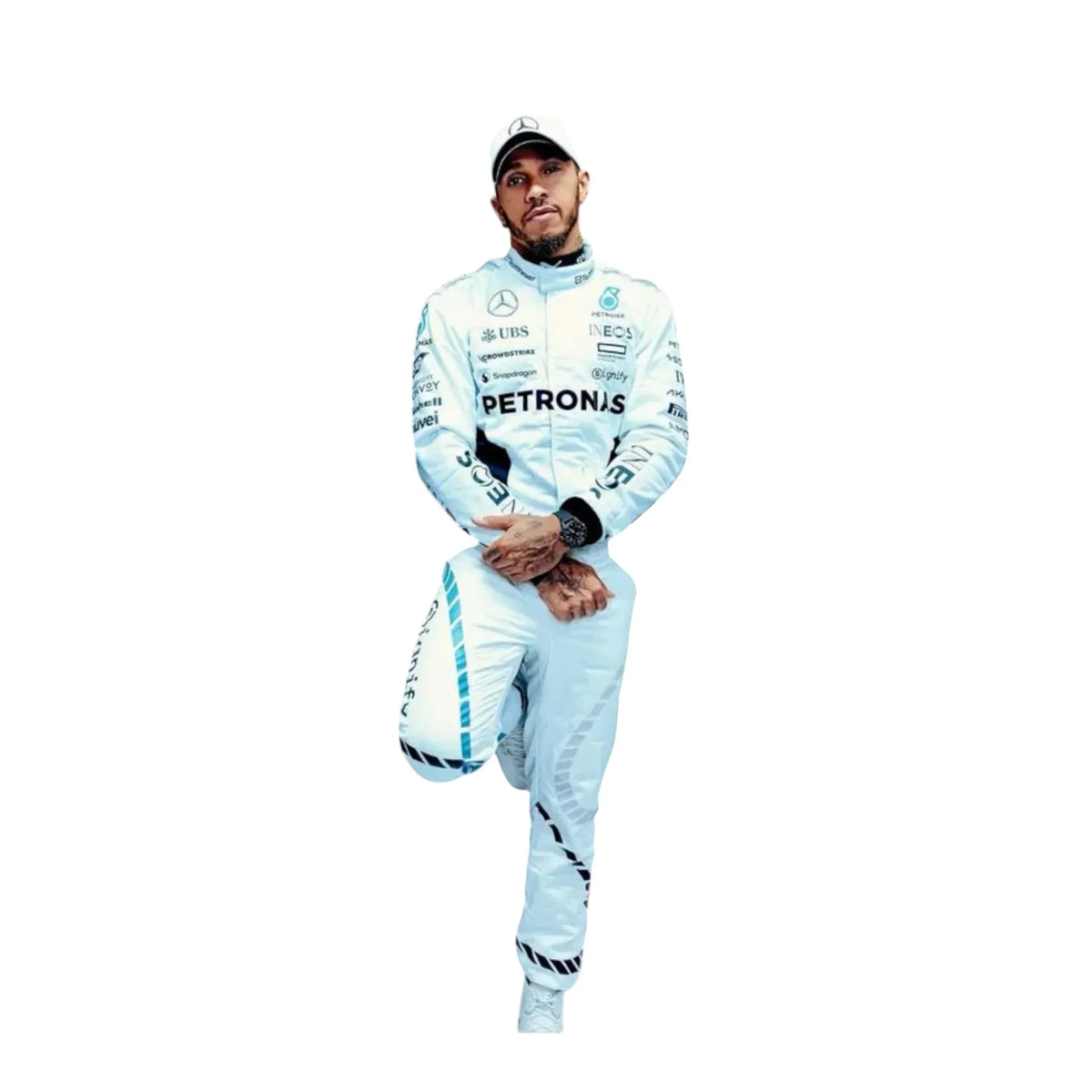 Lewis Hamilton 2024 Qatar GP White F1 Racing Suit