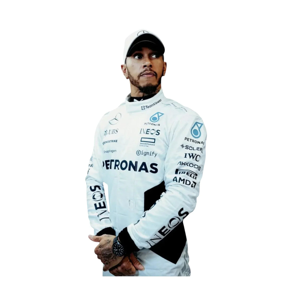 Lewis Hamilton 2024 Qatar GP White F1 Racing Suit