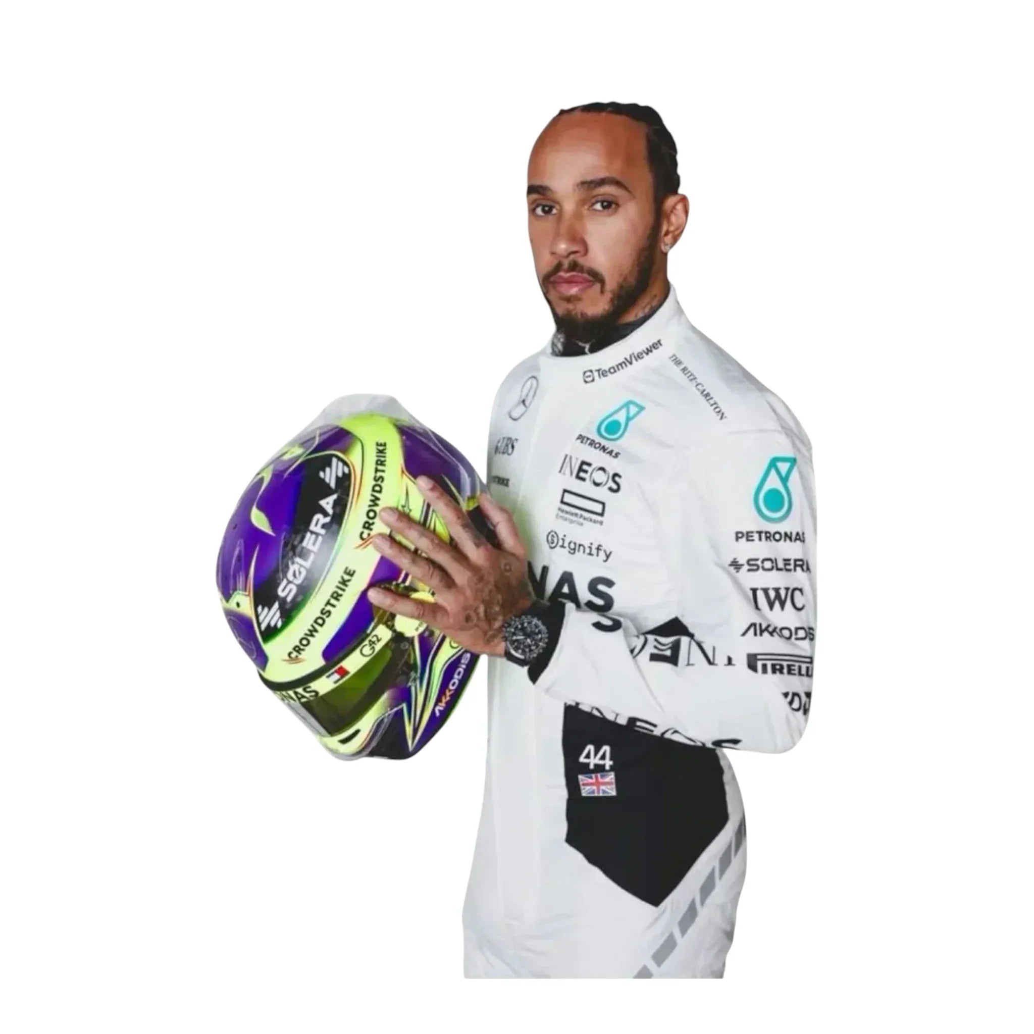 Lewis Hamilton 2024 Qatar GP White F1 Racing Suit
