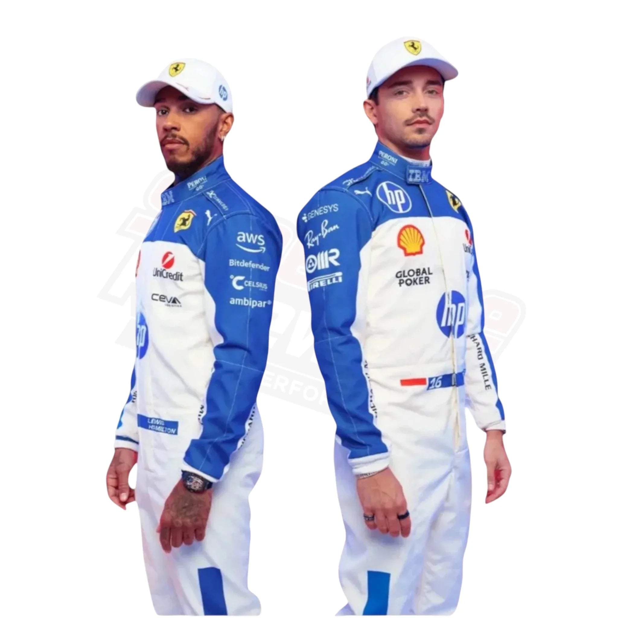 Lewis Hamilton 2025 Ferrari F1 Racing Suit – Miami GP Edition