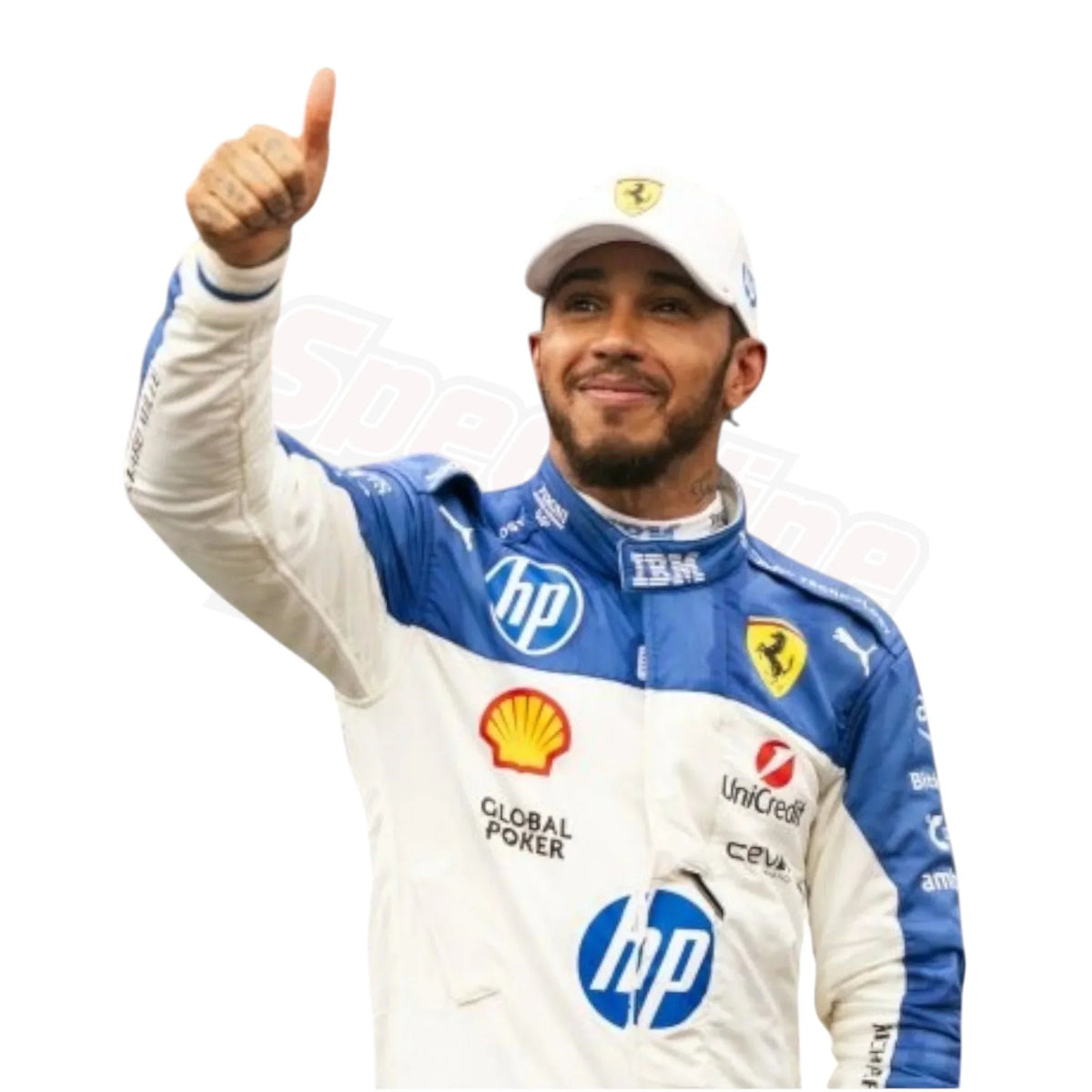 Lewis Hamilton 2025 Ferrari F1 Racing Suit – Miami GP Edition