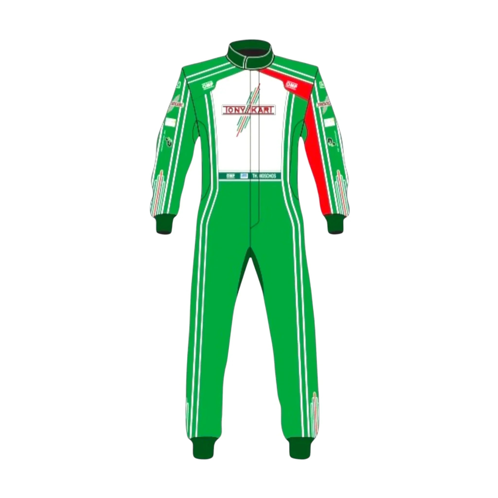 OMP Tony Kart Sublimation Printed Go Kart Racing Suit – Driver Pro Overall