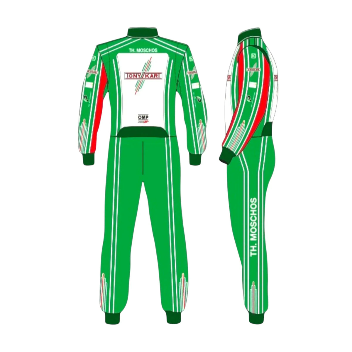 OMP Tony Kart Sublimation Printed Go Kart Racing Suit – Driver Pro Overall