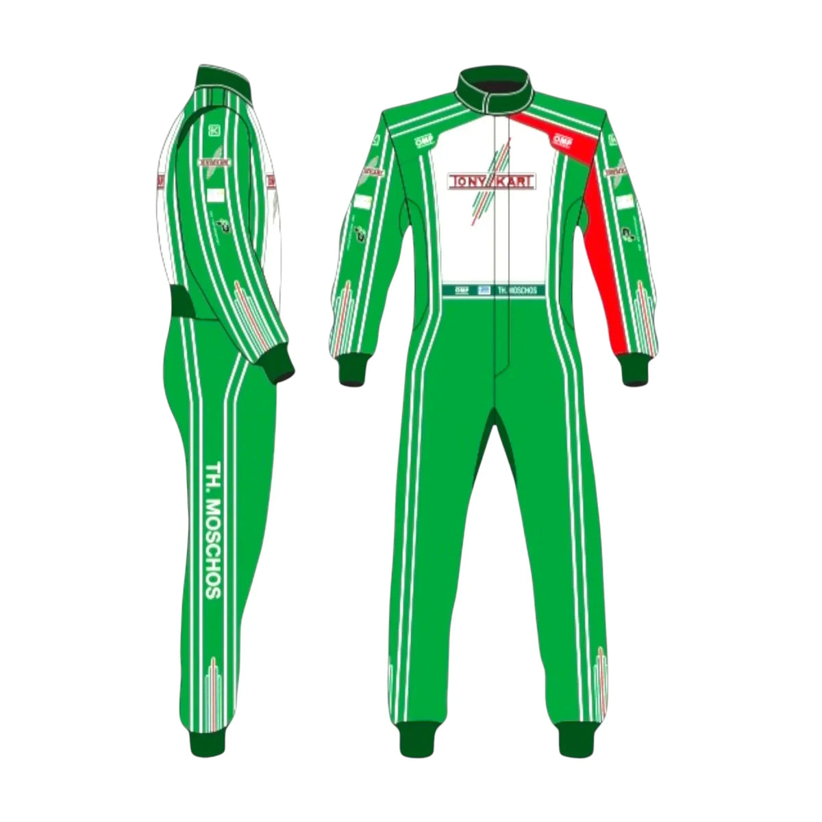 OMP Tony Kart Sublimation Printed Go Kart Racing Suit – Driver Pro Overall