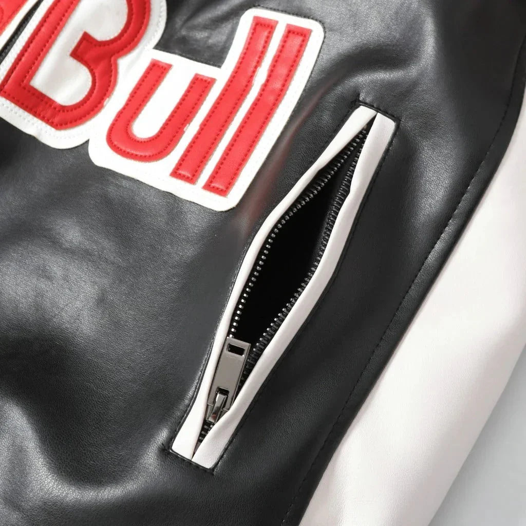 Red Bull Racing Vintage Leather Jacket – Classic Motorsport Edition